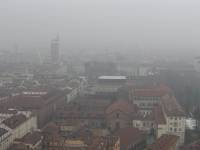 Blick über Turin. Ganz schön nebelig!